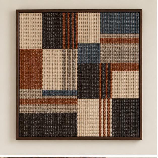 Rina Thread Grid Wall Textile